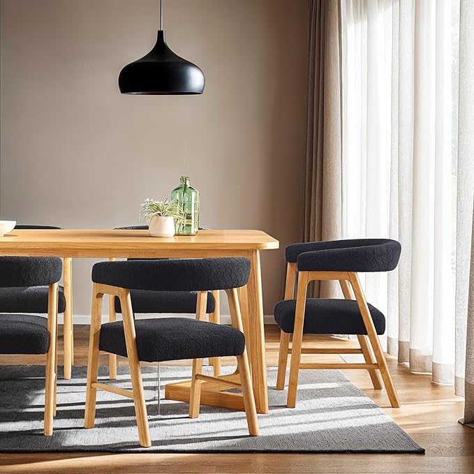 Walker Edison Ezra Modern Curved Back Dining Chair - Image 7