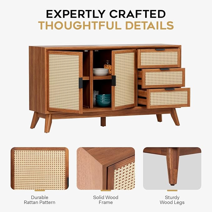 Bme Rattan Pre-Assembled Buffet Sideboard - Image 3