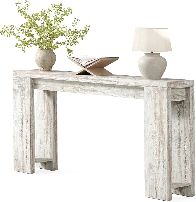 LITTLE TREE 70.9-Inch Entryway Table, Long Narrow Farmhouse Sofa Console Table by LITTLETREE
