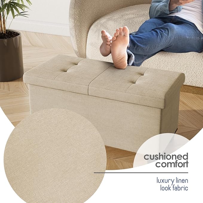 STORAGEBUD Storage Ottoman Bench - Image 7