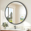 TokeShimi 36 in Round Black Mirror Framed by RefinedBathroomAccessories