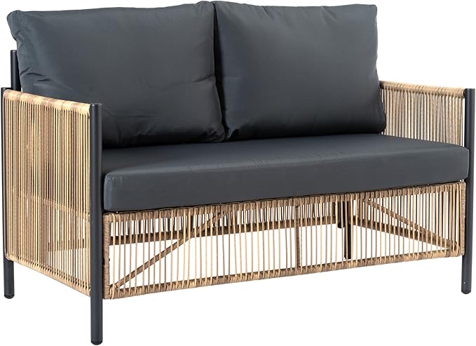Outdoor Wicker 2 Seater Sofa Set - Image 10