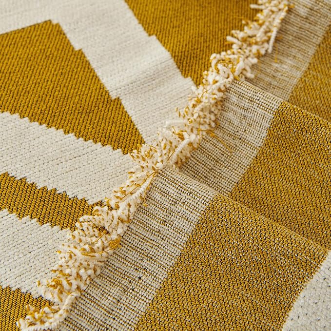 STACYPIK Thick Mustard Yellow Boho Sofa Covers Breathable Chair Couch Cover - Image 5