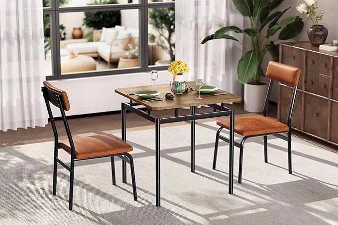 IDEALHOUSE 3 Piece Dining Room Table Set, Kitchen Table Set - Image 6