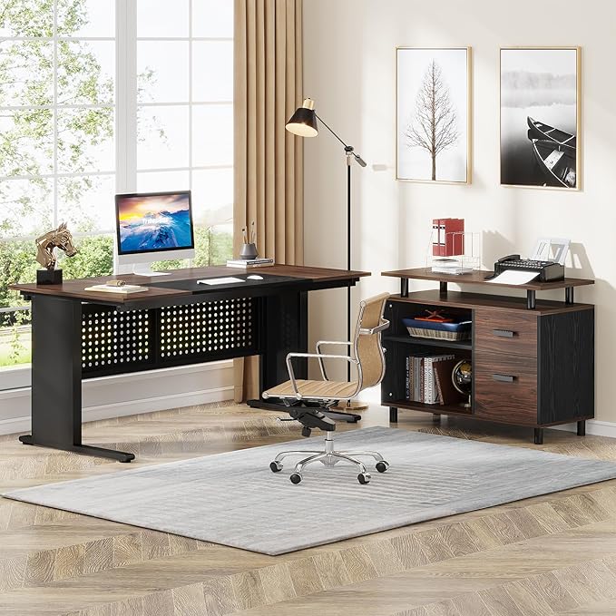 Tribesigns 63 Inch Executive Desk - Image 3