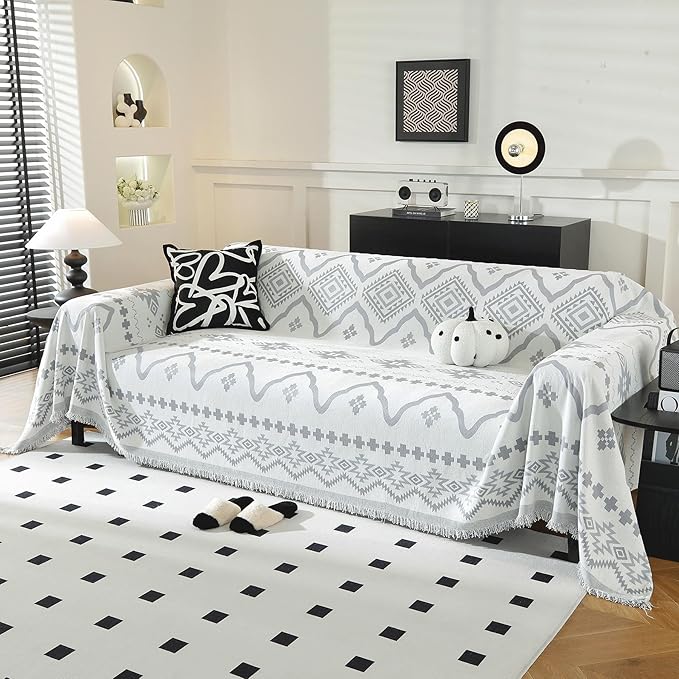 LUFEIJIASHI Boho Couch Covers for Sofa Non Slip Sofa Covers Washable Couch by LUFEIJIASHI