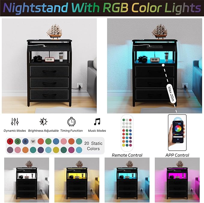 End Tables Set of 2, Nightstands - Image 8