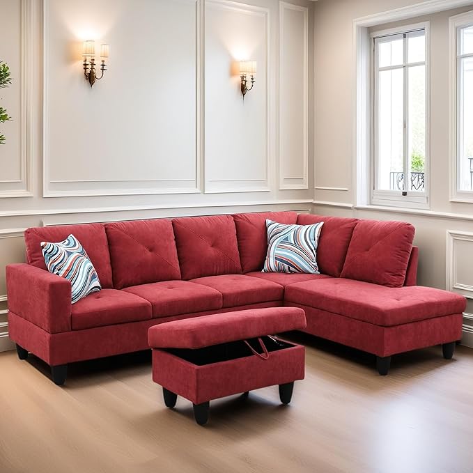 L Shaped Sectional Couch Sofa, Modern Couches - Image 3