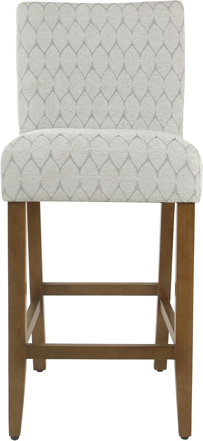 HomePop Upholstered Counter Height Barstool, Textured Grey - Image 5