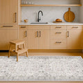 Light Gray Washable 2'6"x8' Wide Hallway Runners, Kitchen Runner Rug, Non-Slip by HazoHaus