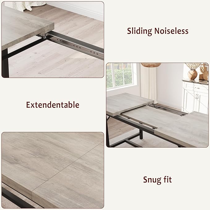 GarveeHome Dining Table Set for 4-6, Kitchen Table Set for Apartment, Small - Image 6