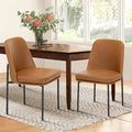 COLAMY Modern Dining Chairs Set of 2, Faux Leather Upholstered Dining Room by COLAMYINC