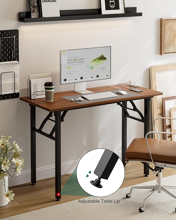 Frylr Small Folding Computer Desk – 43.3 Inch Portable Table - Image 8