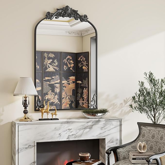 26x38 inch Vintage Arched Bathroom Mirror - Image 6