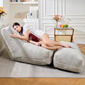 Bean Bag Chair with Ottoman, Comfy Bean Bag Sofa with Memory Foam, Lazy BeanBag by Cvortll