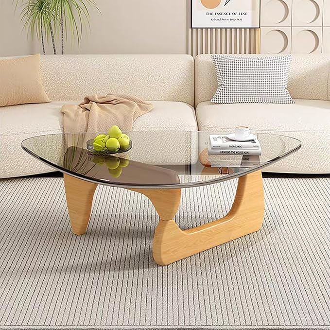 Modern Glass Coffee Table for Living Room, Mid Century Coffee Tables, Suitable - Image 7