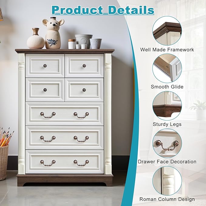 31.5" Farmhouse Sideboard Buffet Cabinet - Image 4