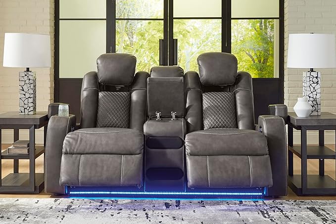 Signature Design by Ashley Fyne-Dyme Contemporary Power Reclining Loveseat - Image 21