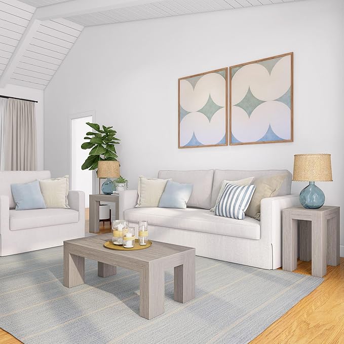 Plank+Beam Modern Rectangular Coffee Table, Rectangle Coffee Table - Image 7