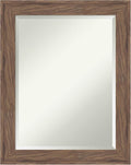Amanti Art Brown Wall Mirror 29x23 Pia Medium Brown Rectangle Bathroom Mirror by AmantiArt