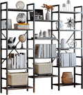 IRONCK Bookcases and Bookshelves Triple Wide 5 Tiers Industrial Bookshelf by IRONCK