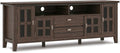 SIMPLIHOME Artisan SOLID WOOD 72 inch Wide Transitional TV Media Stand in by SimpliHome