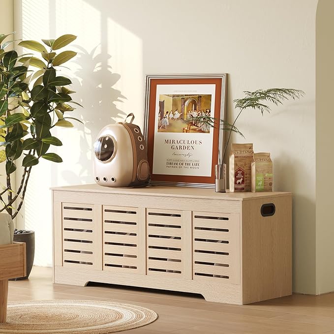 DINZI LVJ Storage Chest, 47.3”Wooden Storage Box - Image 9