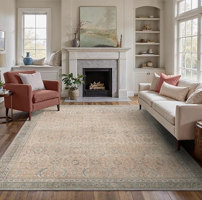 8X10 Area Rugs Machine Washable Rugs by BESBLEE