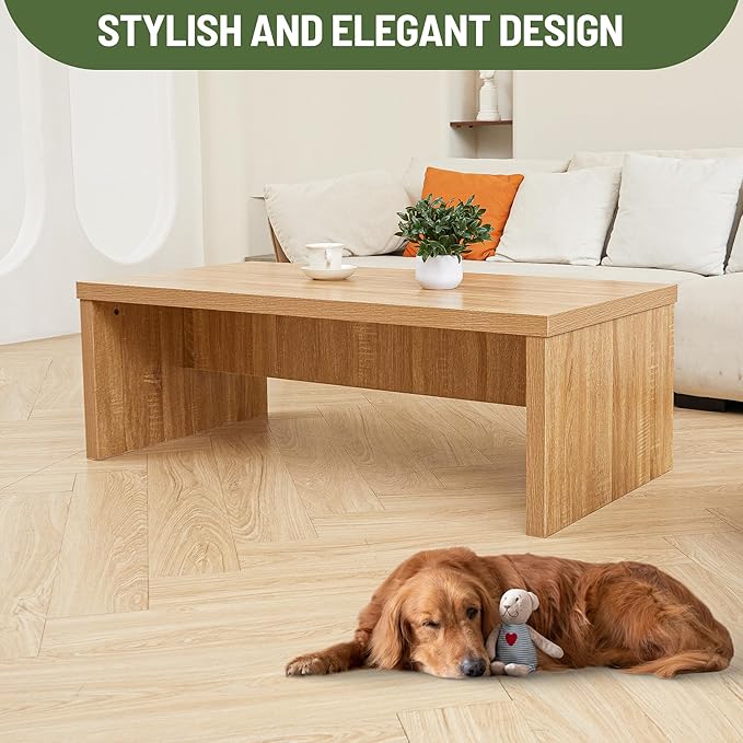Rectangular Eco Friendly Engineered Wood Coffee Table - Image 5
