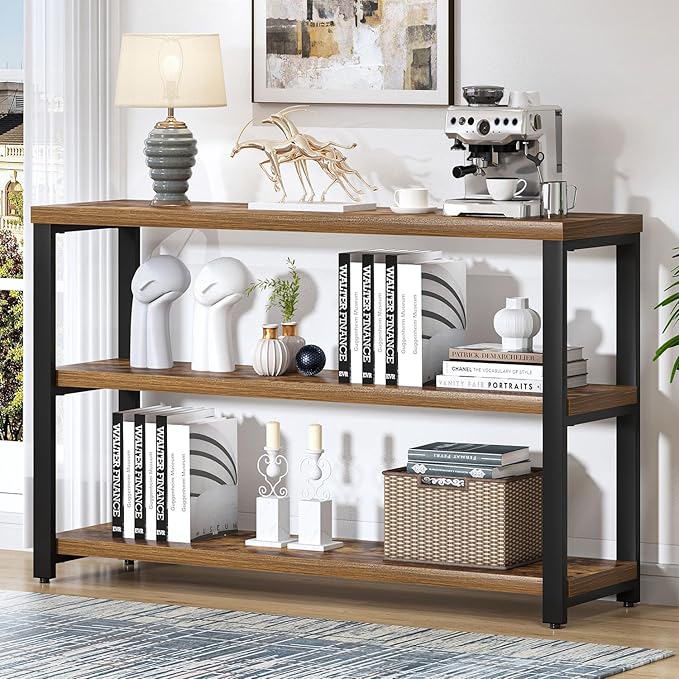 EXCEFUR Industrial Sofa Console Table, Entryway Table by EXCEFUR