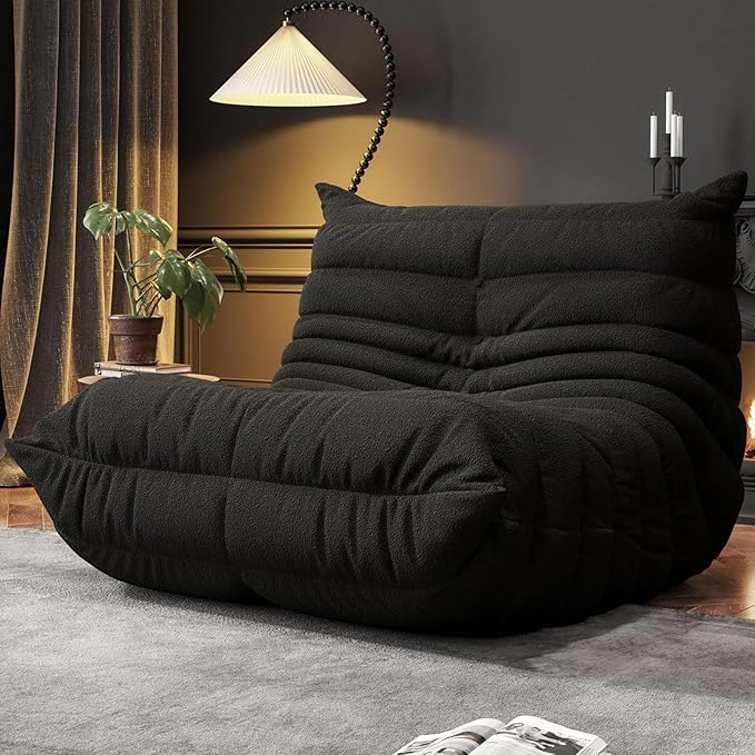 Bean Bag Chairs for Adults, BeanBag Reading Chair Memory Foam Couch, Floor by WHGBJA