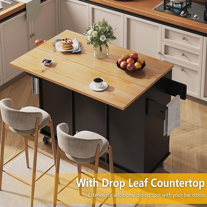 51.5'' Rolling Kitchen Island - Image 4