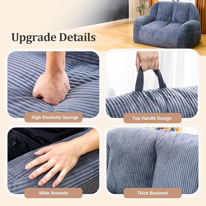 Giant Bean Bag Chair, Faux Fur Bean Bag Chairs - Image 5