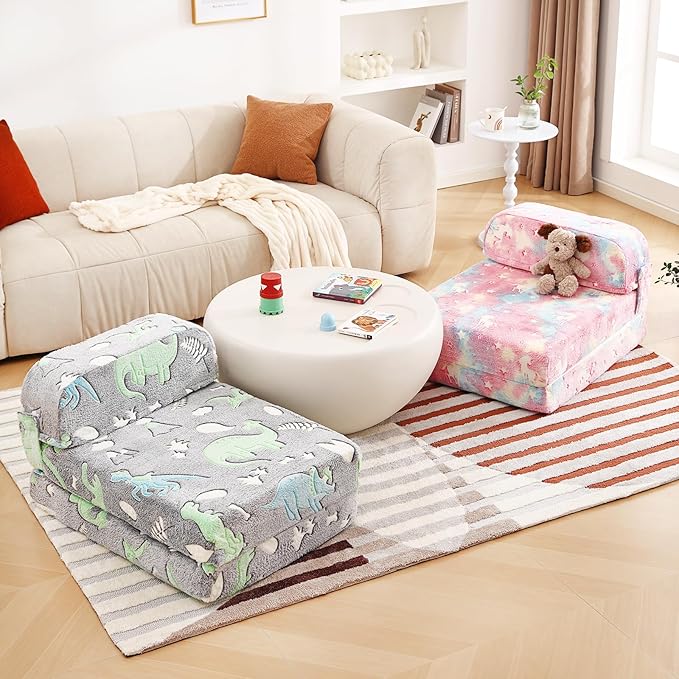 Tiita Folding Sofa Bed for Kids, Toddler Fold Out Couch Bed - Image 4