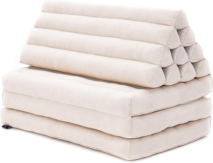 Leewadee 3-Fold Mat XXL with Triangle Cushion – Firm TV Pillow, Foldable - Image 3