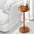 Pedestal Side Table, Acacia Drink Table by NAGAWOOD