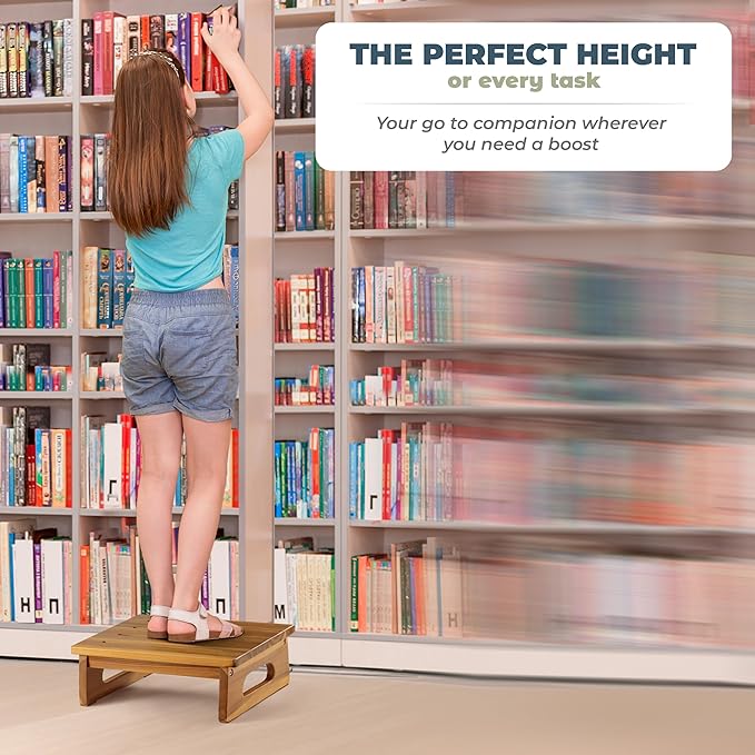 Wooden Step Stool, 5.3" One Step Stool - Image 6