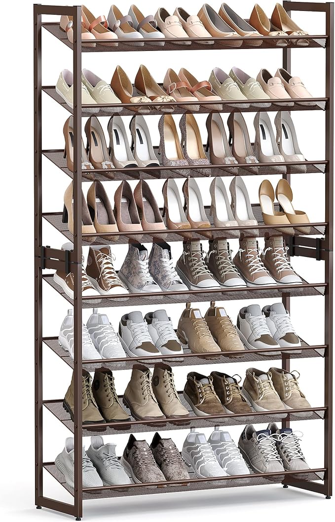 SONGMICS Shoe Rack, 8-Tier Shoe Organizer, Metal Rack by SONGMICSbySONGMICSHOME