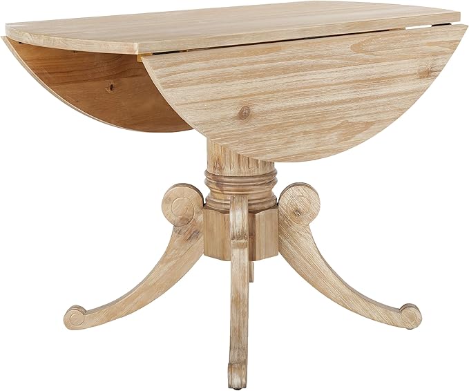 Safavieh Home Forest Traditional Rustic Natural Drop Leaf Dining Table - Image 8