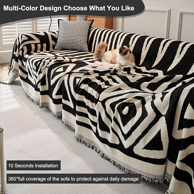 STACYPIK Boho Jacquard Sofa Cover - Image 4