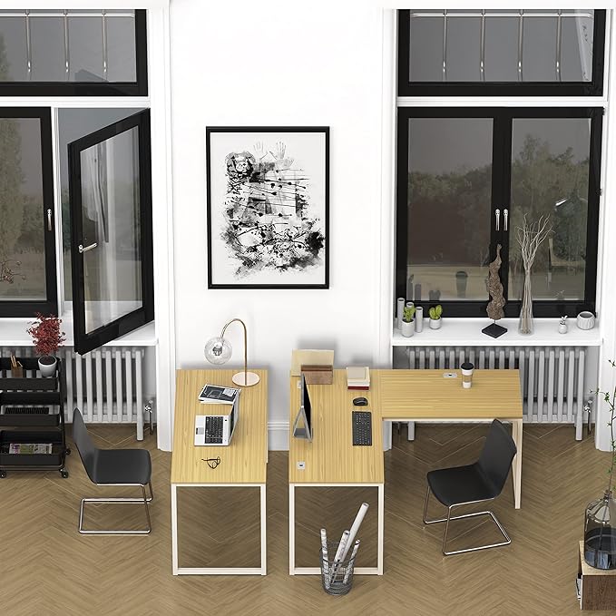 SHW Mission 55-Inch Home Office Computer Desk - Image 7