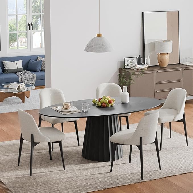 Casaphoria 67" Oval Dining Table, Modern Wood Kitchen Table - Image 3