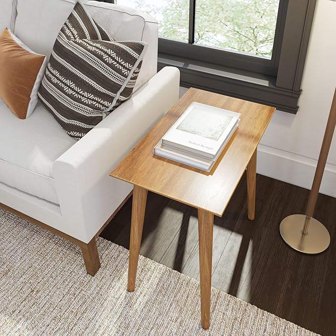 Plank+Beam Mid Century Modern Rectangular Side Table, End Table - Image 7
