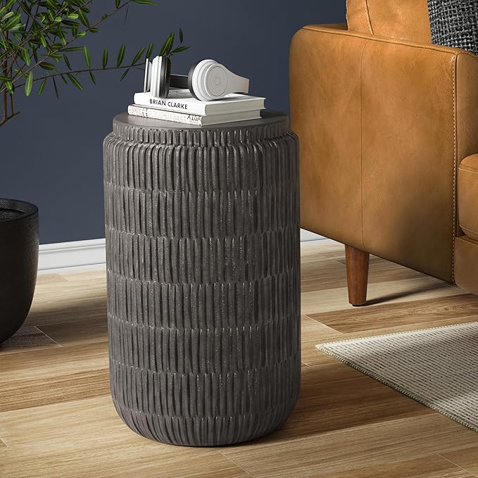SIMPLIHOME Juno Metal Side Table in Graphite, 14.6 x 14.6 x 21.5 inches - Image 2