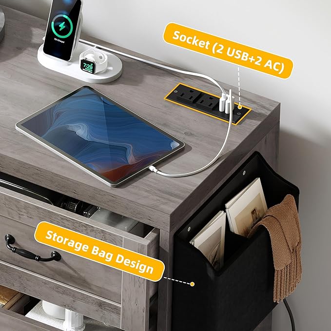 YITAHOME Grey Drawers TV Stand for 65 inches - Image 7
