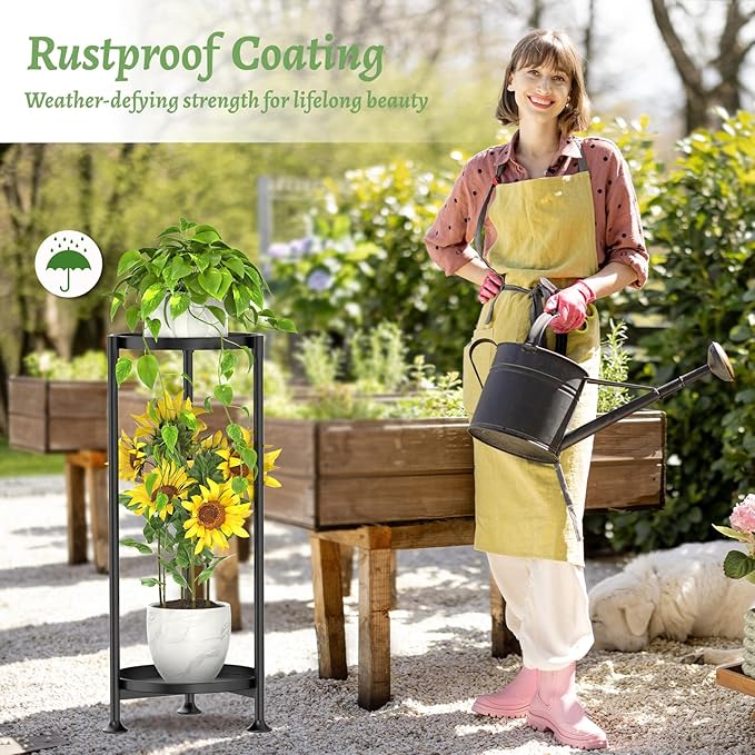 KMOTASUO 2 Tier Plant Stand Indoor - Image 4