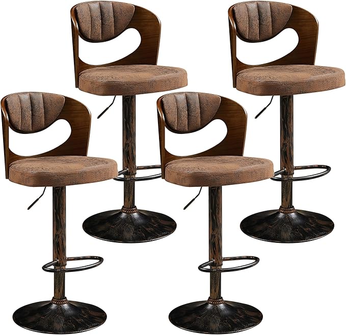 VECELO BarStools Set of 4, Kitchen Island Stools - Image 9