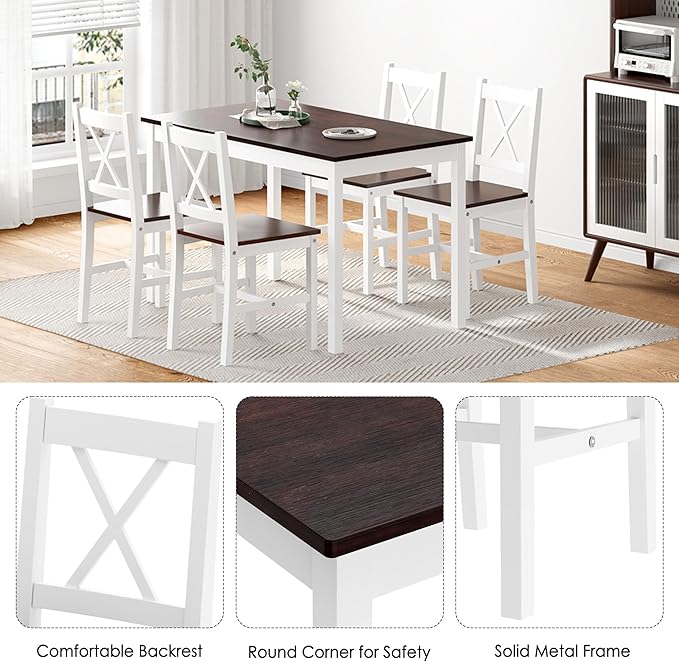 soges Kitchen Dining Table Chairs Set - Image 5
