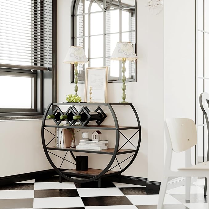Demilune Console Table Industrial Entryway Table - Image 7
