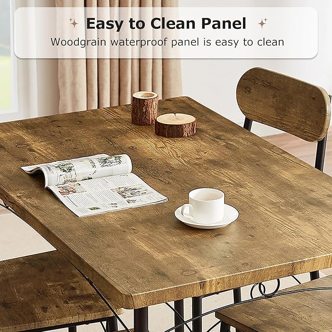 VECELO Kitchen Table Chairs Set - Image 5